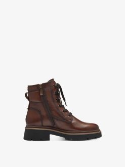 Tamaris Bottine En Cuir - Marron | Bottines