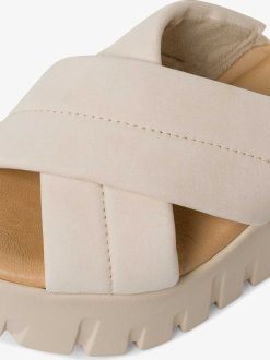 Tamaris Mule En Cuir - Beige | Mules