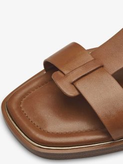 Tamaris Sandale En Cuir - Marron | Des Sandales