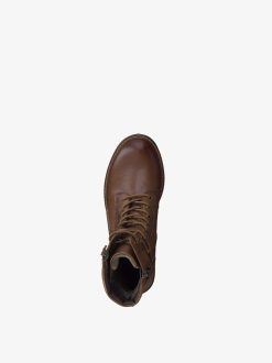 Tamaris Bottine En Cuir - Marron | Bottines