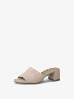 Tamaris Mule En Cuir - Rose | Mules