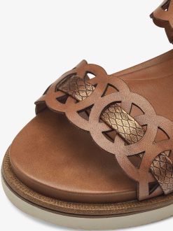 Tamaris Sandale A Talon - Marron | Des Sandales