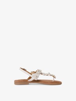 Tamaris Sandale En Cuir - Blanc | Des Sandales