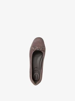 Tamaris Ballerine En Cuir - Gris | Ballerines