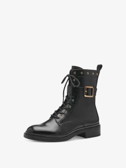 Tamaris Bottine En Cuir - Noir | Bottines