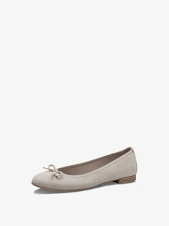 Tamaris Ballerine En Cuir - Beige | Ballerines