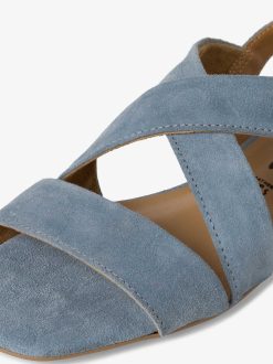 Tamaris Sandale En Cuir - Bleu | Des Sandales