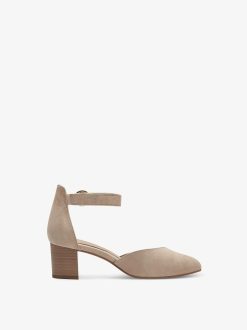 Tamaris Escarpins En Cuir - Beige | Pompes