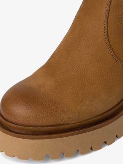 Tamaris Bottine En Cuir - Doublure Chaude Marron | Bottines