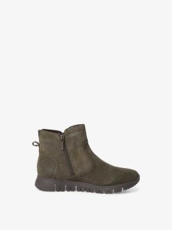 Tamaris Bottine En Cuir - Vert | Bottines