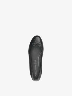 Tamaris Ballerine En Cuir - Noir | Ballerines