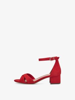 Tamaris Sandale A Talon - Rouge | Des Sandales