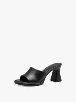 Tamaris Mule En Cuir - Noir | Mules