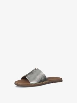 Tamaris Mule En Cuir - Or | Mules