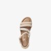 Tamaris Sandale En Cuir - Beige | Des Sandales