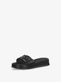 Tamaris Mule En Cuir - Noir | Mules