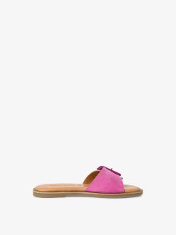 Tamaris Mule En Cuir - Rose | Mules