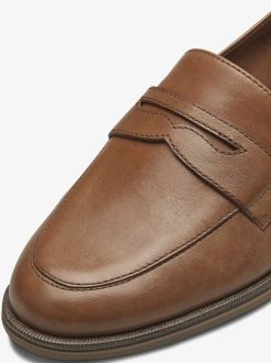 Tamaris Babouche En Cuir - Marron | Chaussures Basses Et Pantoufles