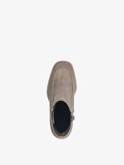 Tamaris Bottine En Cuir - Beige | Bottines