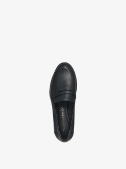 Tamaris Babouche En Cuir - Noir | Chaussures Basses Et Pantoufles