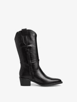 Tamaris Bottine En Cuir - Noir | Bottines