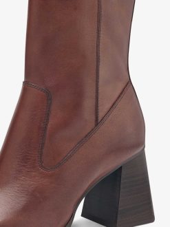 Tamaris Bottine En Cuir - Marron | Bottines