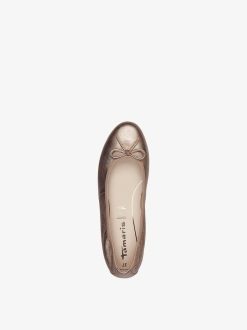 Tamaris Ballerine En Cuir - Metallise | Ballerines