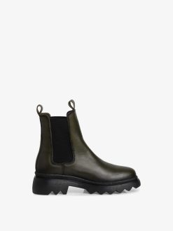 Tamaris Bottine Chelsea En Cuir - Vert | Bottines