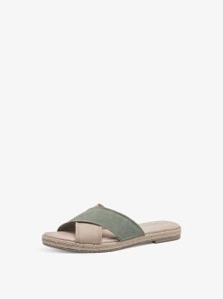 Tamaris Mule En Cuir - Vert | Mules