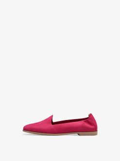 Tamaris Babouche En Cuir - Rose | Chaussures Basses Et Pantoufles