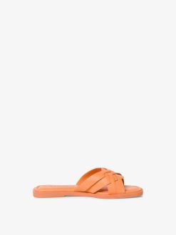 Tamaris Mule En Cuir - Orange | Mules