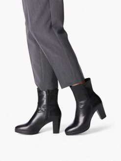 Tamaris Bottine En Cuir - Noir | Bottines