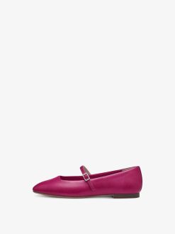 Tamaris Ballerine En Cuir - Rose | Ballerines