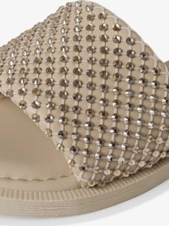 Tamaris Mule En Cuir - Beige | Mules