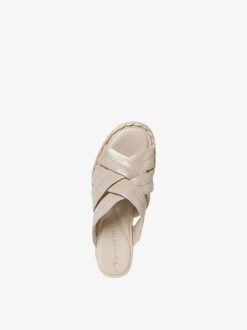 Tamaris Mule En Cuir - Blanc | Mules