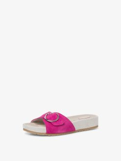 Tamaris Mule En Cuir - Rose | Mules