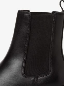 Tamaris Bottine Chelsea En Cuir - Noir | Bottines