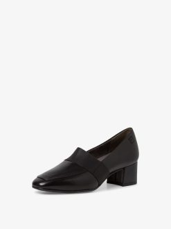 Tamaris Trotteur En Cuir - Noir | Chaussures Basses Et Pantoufles