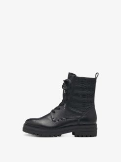 Tamaris Bottine En Cuir - Noir | Bottines