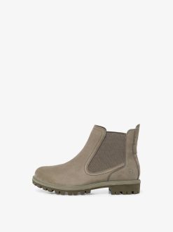 Tamaris Bottine Chelsea En Cuir - Vert | Bottines