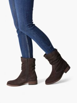 Tamaris Bottine En Cuir - Marron | Bottines