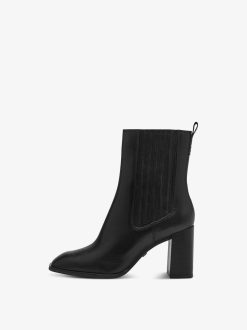 Tamaris Bottine En Cuir - Noir | Bottines