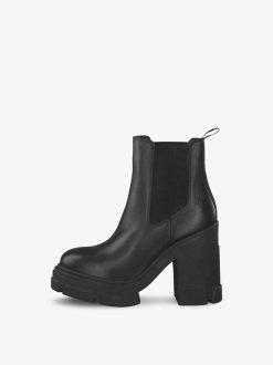 Tamaris Bottine En Cuir - Noir | Bottines