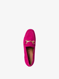 Tamaris Babouche En Cuir - Rose | Chaussures Basses Et Pantoufles