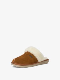 Tamaris Chaussons En Cuir - Beige | Mules