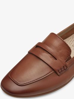 Tamaris Babouche En Cuir - Marron | Chaussures Basses Et Pantoufles