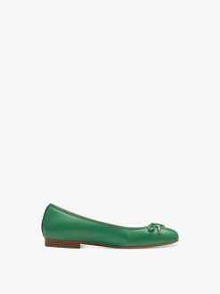 Tamaris Ballerine En Cuir - Vert | Ballerines