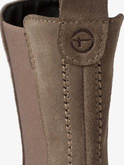 Tamaris Bottine Chelsea En Cuir - Beige | Bottines