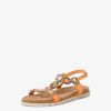 Tamaris Sandale En Cuir - Orange | Des Sandales