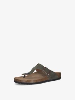 Tamaris Mule En Cuir - Vert | Mules